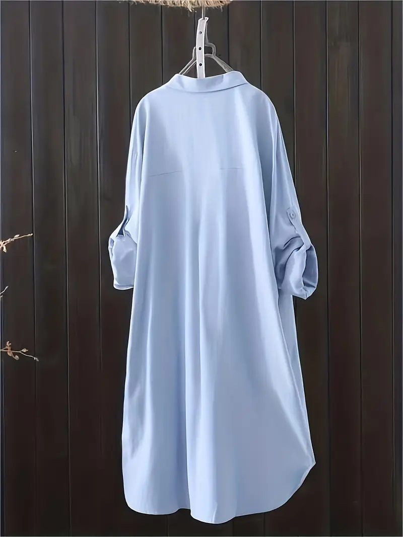 plus size casual opuštene oversized košulje jednobojne duge
